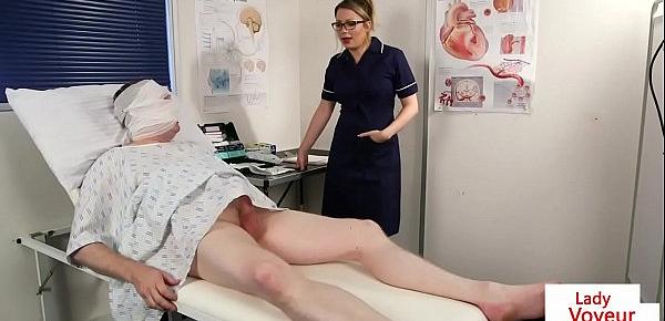  Spex nurse helps sub patient to jerk off